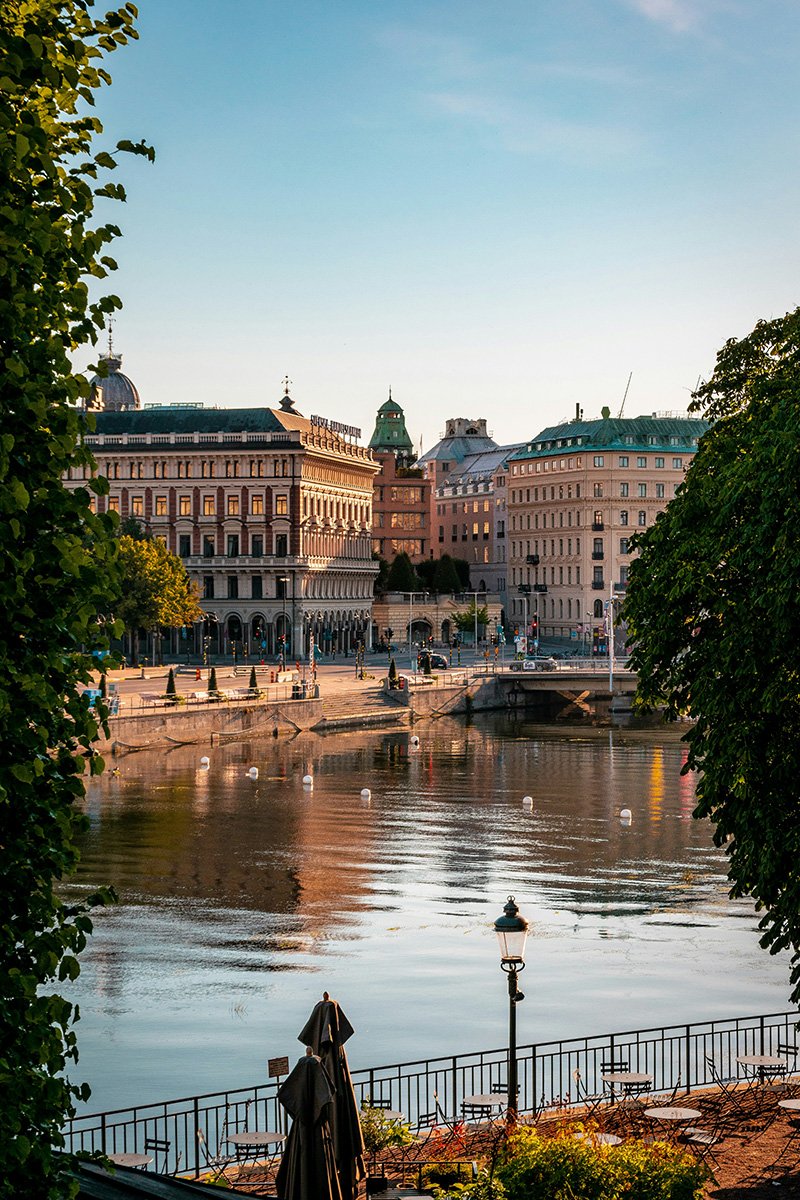 Swedish building in a town.